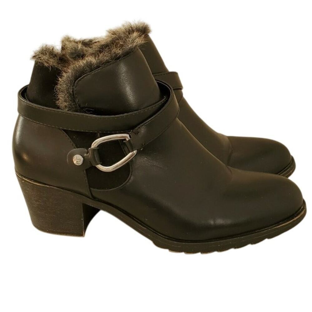 NIB London Fog Weatherproof Gail Fur Ankle Boots 10